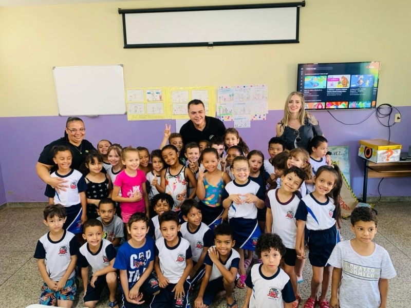 Notícia - Braz visita Escola Orlando Pinto Mendes - Prefeitura